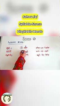 Disyllabic Words in English | Schwa Sound and Phonics
