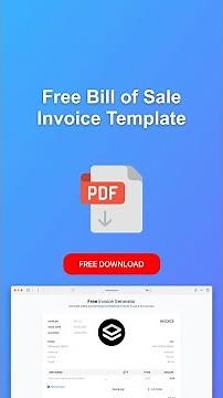 Bill of Sale Invoice Template #invoicegenerator #invoicetemplate