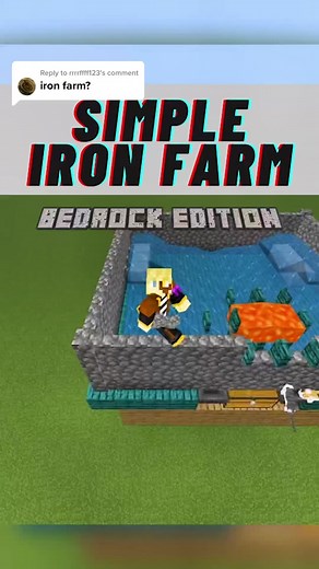 Ultimate Minecraft Iron Farm Redstone Tutorial 1.18 Bedrock Edition!