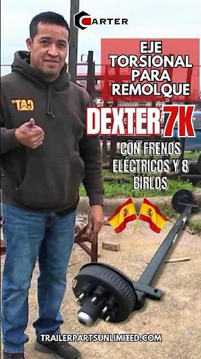 🚛 Dexter 7K Torsion Axle with Electric Brakes & 8 Lug! 🚛