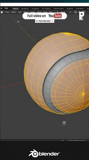 Tennis Ball with Fuzzy Surface #blender #tutorial #polyeevee