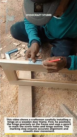 Perfect Door Hinge Installation #woodworking #carpentry #DIY
