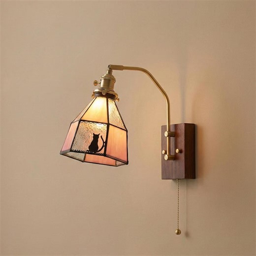 Cat Tiffany Wall Sconce – Modern Sconce Light for Bedside Lamp & Hallway Light - Etsy