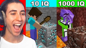 Reacting to 1000 IQ plays vs 10 IQ plays in Minecraft