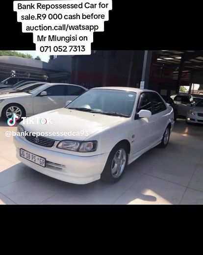 2002 Toyota RXI 20V R8 000.00 price Full Service History 157,000 km on clock Engine Size: 1.6L Manual transmission Petrol fuel type black leather seats Air bags, alarm & aircon cd/floader& central locking Power steering Electric windows Call or whatsapp 071 052 7313