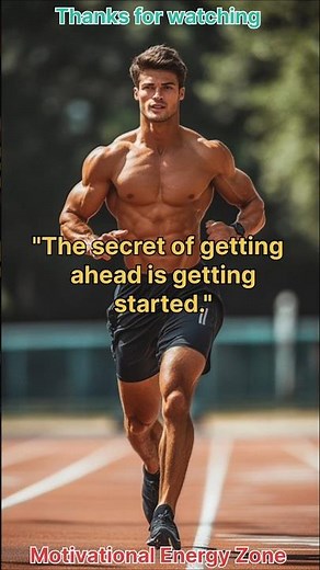 The secret of getting ahead is getting started #workmotivation.