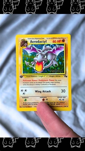 🗿🦅🗿🦅 1st Ed Aerodactyl : (prerelease) Fossil . .. . #shinycardboard #aerodactyl #charizard #teamrocket #pikachu