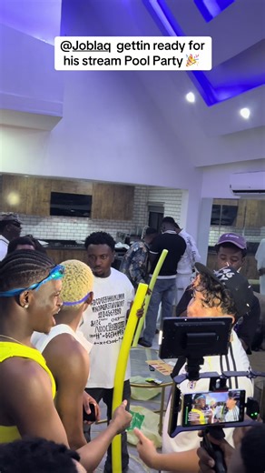 Jo Blaq's Fun Stream Pool Party with Friends