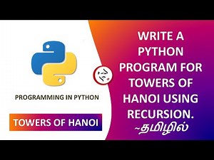 Python-ல் Towers of Hanoi எப்படி பண்றது? | Recursion Explained in Tamil 🔁🐍