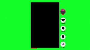 Vertical Social Media Action Bar With Green Screen. 4k Animation