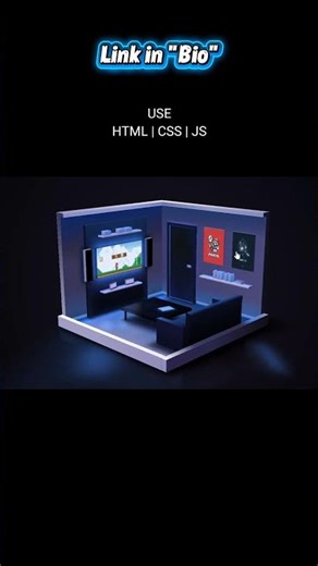 3D Room USE HTML | CSS | JS #JavaScript #html #css #animation #coding #ai #js #web #code #website
