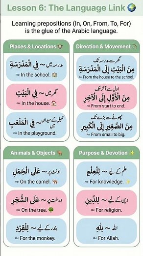 The Fastest Way to Learn Arabic Prepositions ✨ #arabicpath #easyclass