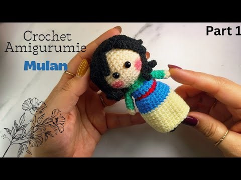 How to Crochet a Mulan-Inspired Doll Body | Head & Arms Tutorial