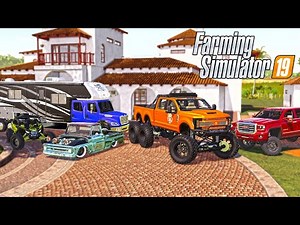 LUXURY MILLIONAIRE BUYS $20,000,000 MANSION & TRUCKS! | (ROLEPLAY) FARMING SIMULATOR 2019