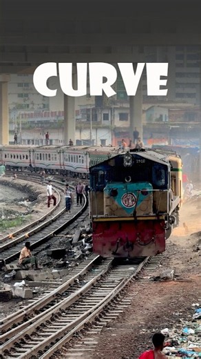 Curved tracks, risky ride! 🛤️😱||RRBD #railwaysafety #awareness #bangladeshrailway #train #dhaka