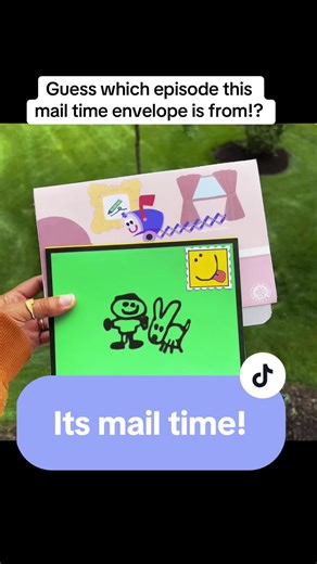 Guess which blues clues mailtime episode this envelope is from!? 📩📫#bluesclues #nostalgia #bluescluesandyou #memoryunlocked #90skids #takemeback #nickelodeon #memorylane #giftideas #memoriesbringback #mailtime