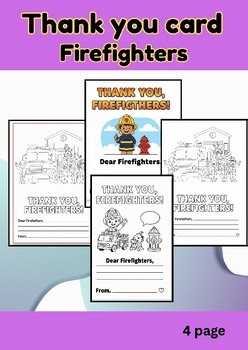 thank you card Firefighters-halloween