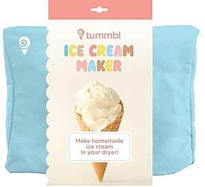 Tummbl Ultra-Simple Ice Cream Maker - Made in Dryer in 20 Minutes - No Messy Transfer, Direct to Freezer in Same Silicone Bag - Minimal Ice and Rock Salt