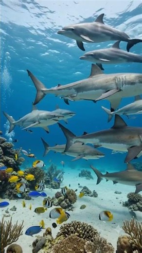 The Ultimate Ocean Meeting: Sharks, Dolphins, and Vibrant Coral Reefs!