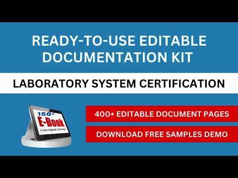 Editable Laboratory Documentation Kits | Ready-to-Use Manuals & Procedures