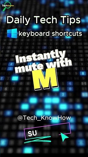 Instantly mute with M | #windows #keyboardshortcut #savetime #foryou