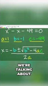 Master Quadratic Formula Easy Algebra Solutions #math #maths #algebra #quadraticequations
