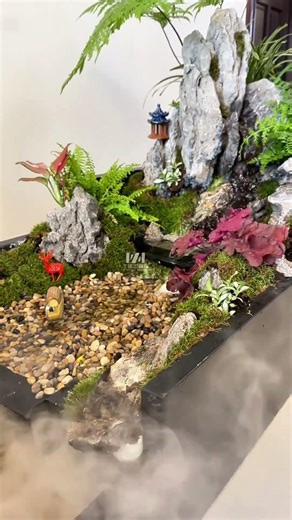 Create a flowing green plant mini forest at home