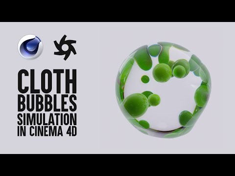 Cloth bubbles simulation in Cinema 4D using Octane Render
