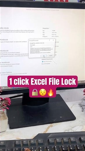 Excel File पर Password कैसे लगाएं? 🔒 | Secret Excel Trick #shortsfeed