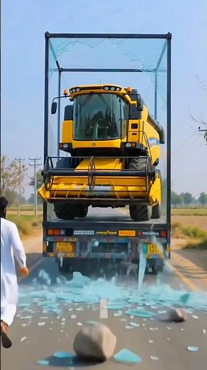 Harvester Truck Se Neeche Gir Gaya 😱🚜#shorts #film