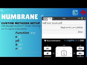 How to use Runge Kutta 4th order on TI Nspire directly using rk4()