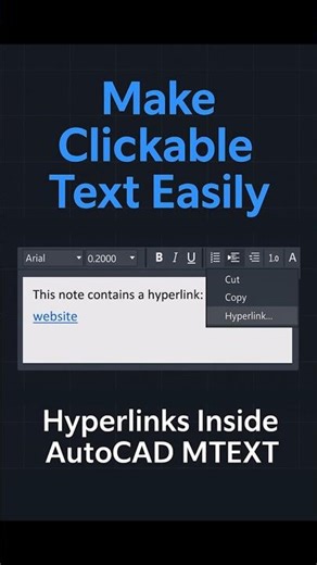 Make Clickable Text in AutoCAD | MTEXT Hyperlink Trick