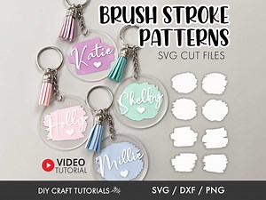 Paint Brush Stroke Svg, Paint Brush Svg, Key Ring Pattern Svg, Paint Splatter Svg, Paint Stroke Svg, Keychain Svg, Paint Brushes for Cricut - Etsy