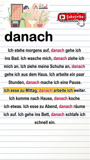 Deutsch lernen mit „danach“ im Alltag | A1–B1