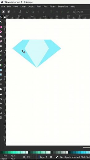 Make a Diamond In Inkscape #shorts