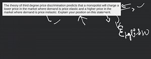 The theory of third degree price discrimination predicts that a... | Filo