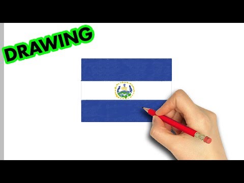 how to draw El Salvador flag | Art Therapy