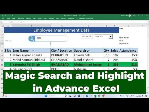Magic Search and Highlight in Advance Excel | Step by Step tutorial