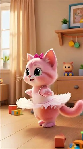 Pink Cat Dancing Like a Superstar! 🐱💃#pinkcat #dancingcat #funnycat