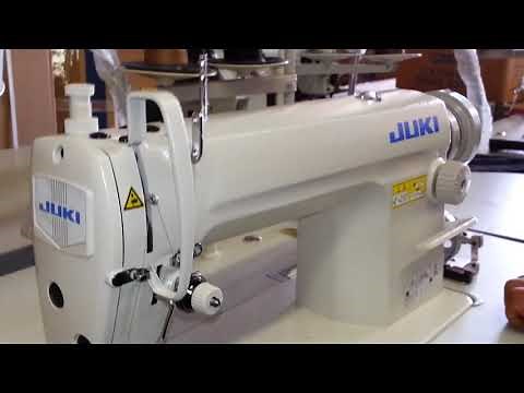 Tension lesson on Juki DDL series lockstitch sewing machine.