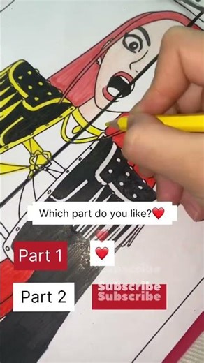 Coloring Mira Two Ways! Marker vs Pencil 🎨 #kpop #art