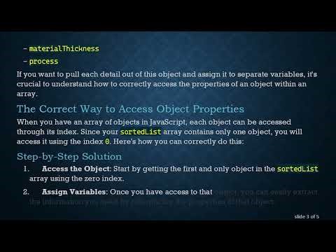 How to Extract Data from an Array into Independent Variables in JavaScript
