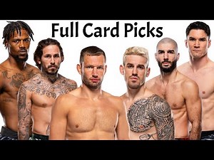 My Full Card Predictions & Breakdown For UFC Fight Night De Ridder vs Allen