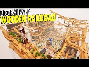 BIGGEST Wooden Railway, Crazy Train Jump | Tracks - Model Railway Gameplay
