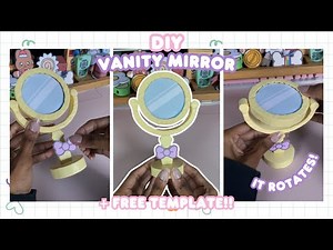 DIY Vanity Mirror Tutorial!🪞✨|+ Free Template| Fun DIY Crafts
