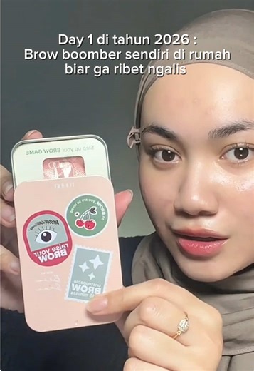 Awal kenal produk ini di tahun 2023 trus sekarang repackaging di tahun 2026 dengan hasil yang tetek mantep 😭💗💗 #browboomber #browbomber #roona #eyebrowproduct #2026