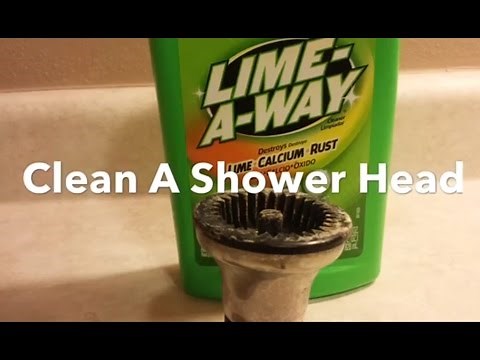 How To Clean A Shower Head, Clean Hard Water Stains, Remove Lime And Calcium Buildup, Lime Away.