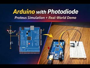 Arduino Photodiode Project | Proteus Simulation + Real-World Dem