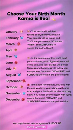 Choose Your Birth Month 🔮🌸 Karma Is Real ✨ Big Blessings Coming! 🥳💝