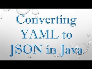 Converting YAML to JSON in Java